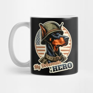 Doberman soldier Mug